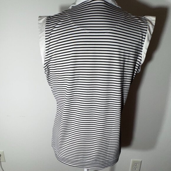 Emerald 18 Women's Blue and White Sleeveless Golf Shirt - Size PL - Picture 3 of 7